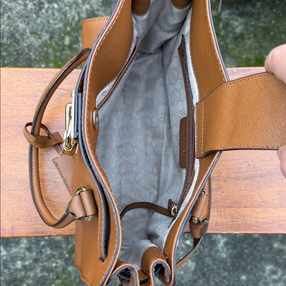 Michael Kors Tan Leather Satchel - Picture 7 of 8